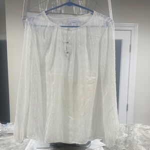 Liz Claiborne White Button-Up women’s Shirt Small